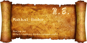 Makkai Bodor névjegykártya